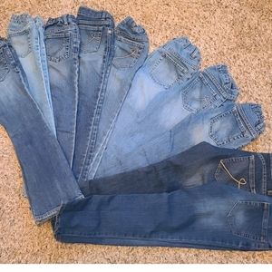 Girl's Children's Place 6/7 jeans skinny and bootcut lot of 10
